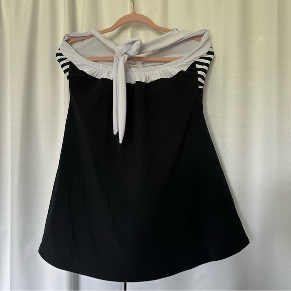 New NWT COCOSHIP Swimsuit Swim Dress 4XL 18 Lined Wireless Tummy Control Halter - Picture 15 of 15